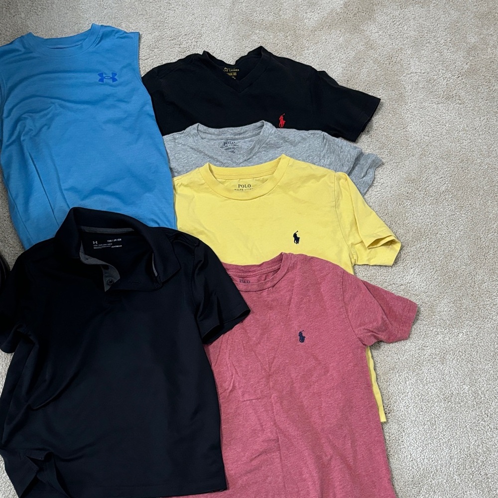 Polo by Ralph Lauren & under armour boys shirts size 8